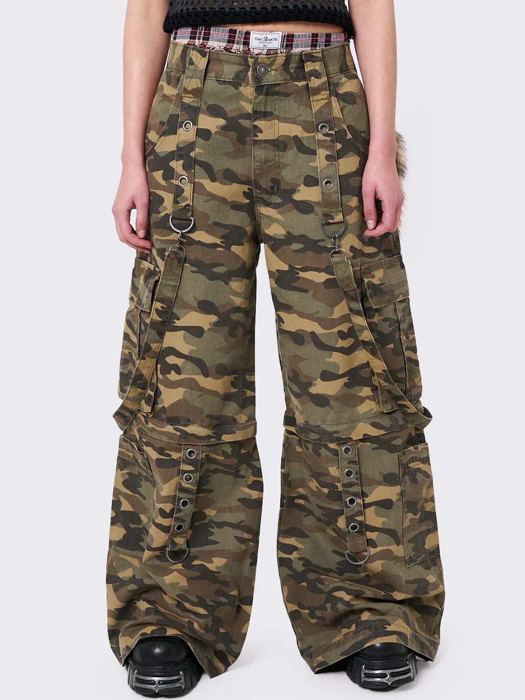 TREK WIDE LEG CARGO PANTS - CAMO