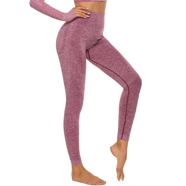 Trendy Workout Seamless Yoga Push up Leggings