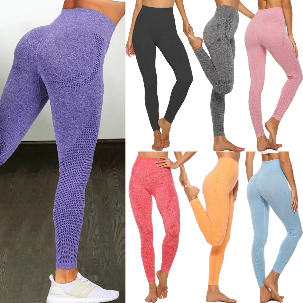 Trendy Workout Seamless Yoga Push up Leggings