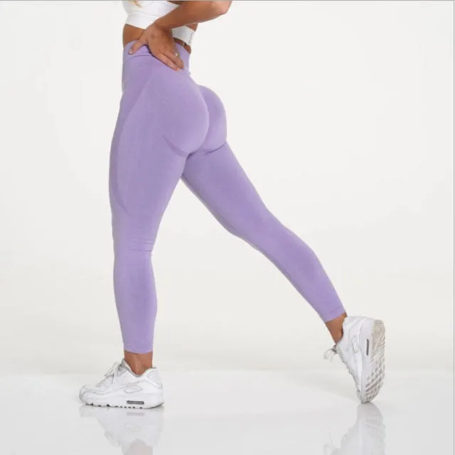 Trendy Workout Seamless Yoga Push up Leggings