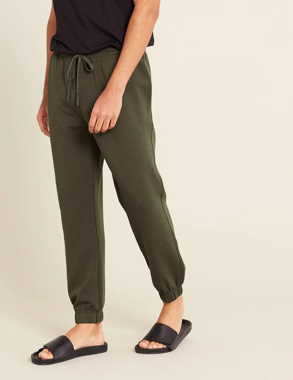 Unisex Cuffed Sweat Pants - Dark Olive