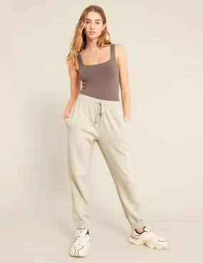 Unisex Cuffed Sweat Pants - Sand