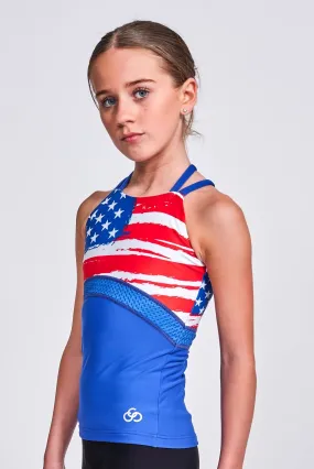 Unite Tank Top-USA Blue