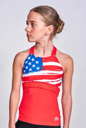 Unite Tank Top-USA Red