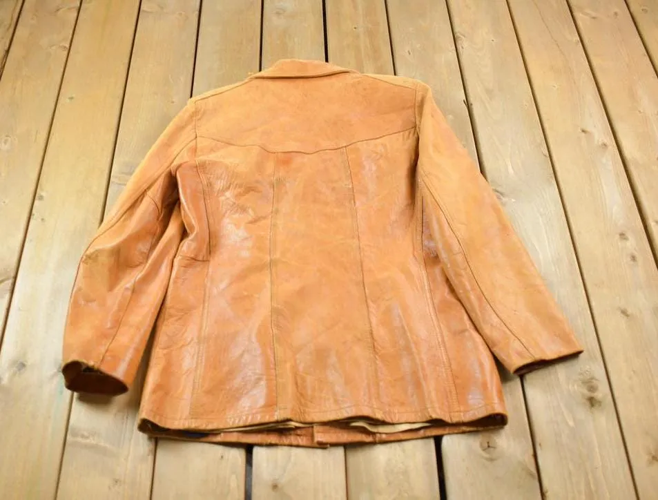 Vintage 1970s Silton Leather Blazer Jacket