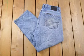 Vintage 1990's Harley Davidson Light Wash Blue Jeans 34 x 27