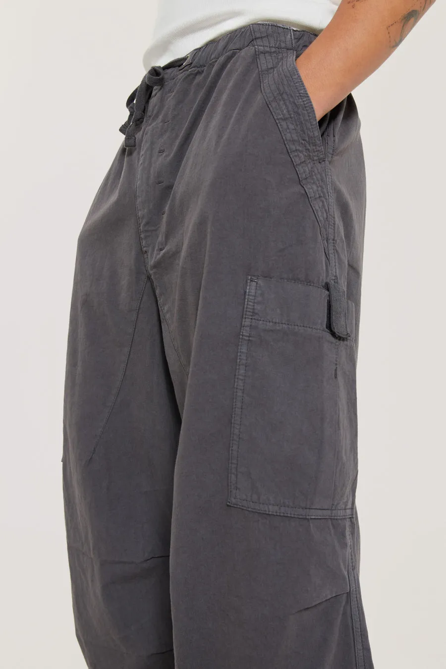 Vintage Grey Parachute Cargo Pants