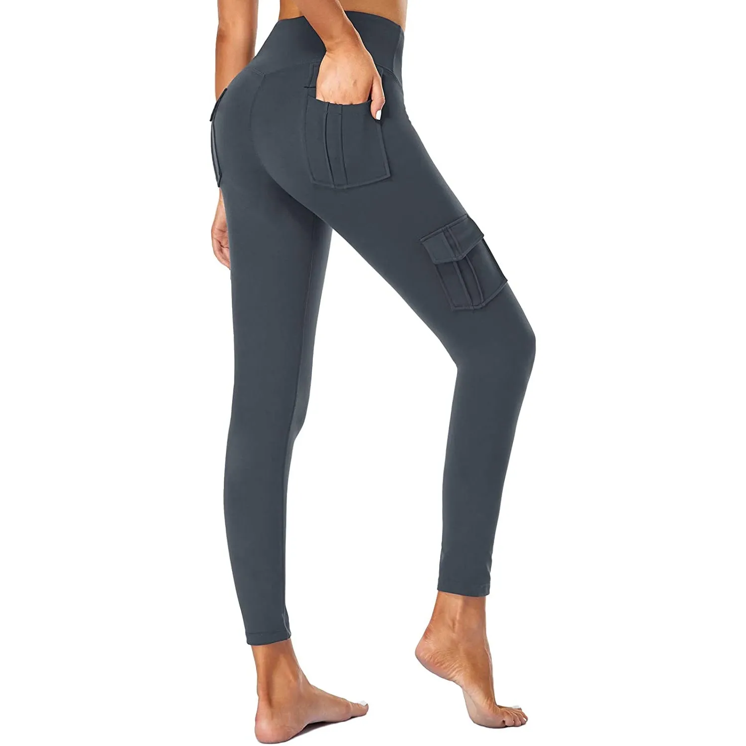 Wholesale Woman's High Waist Cargo Sports Leggings