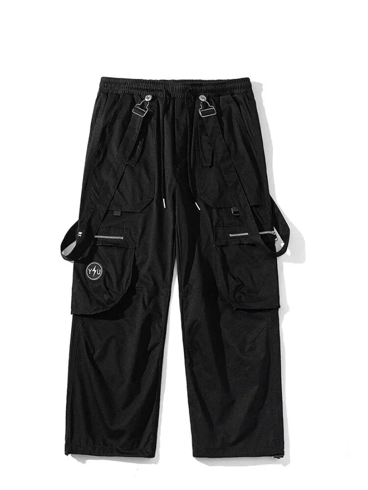 Wiaofellas Men Cargo Pants Multiple Pockets Casual Pants Streetwear Sweatpant Harajuku Leggings Trousers Hip Hop Overalls Jogger Men Pants