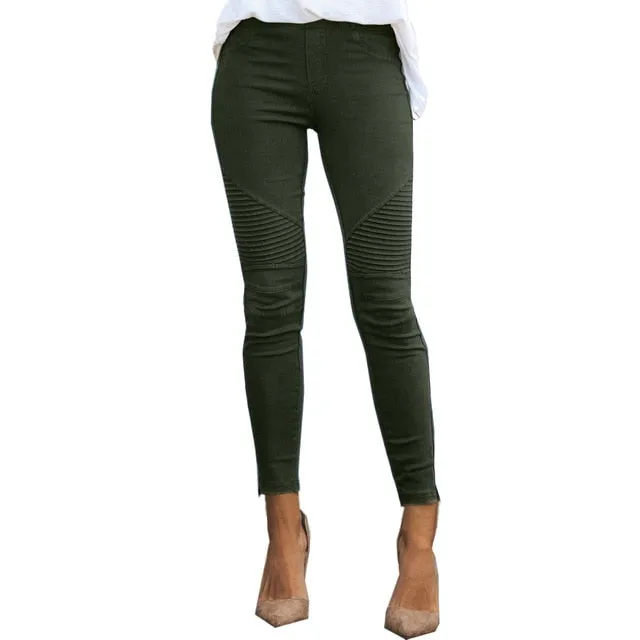 Women Pencil Slim Fit Cargo Pants