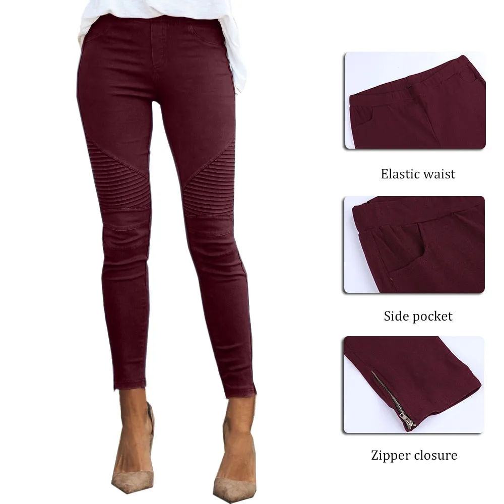 Women Pencil Slim Fit Cargo Pants