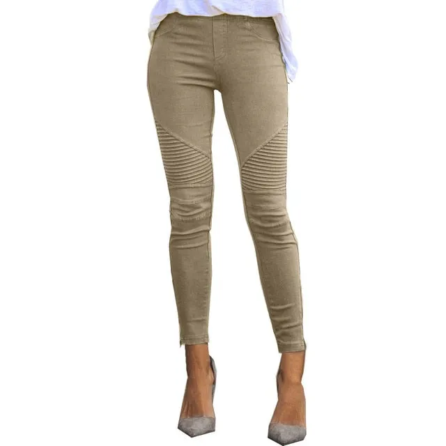 Women Pencil Slim Fit Cargo Pants