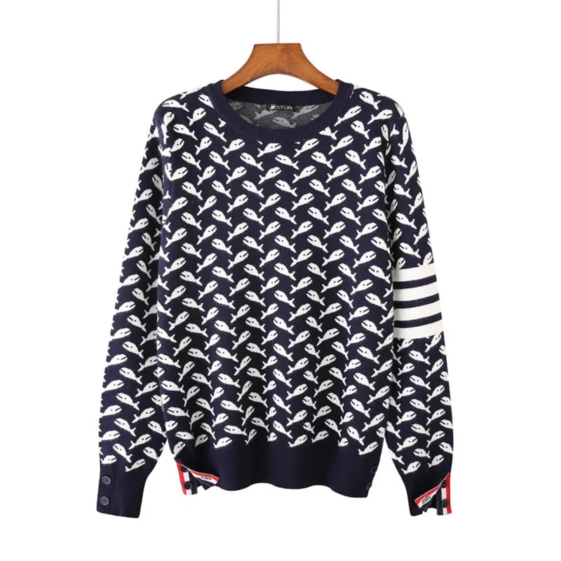 Women Pullover:  Whale-mania