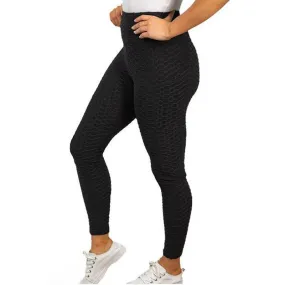 Women's Bubble Textured Tik Tok Leggings with Scrunched Bottom and Pockets