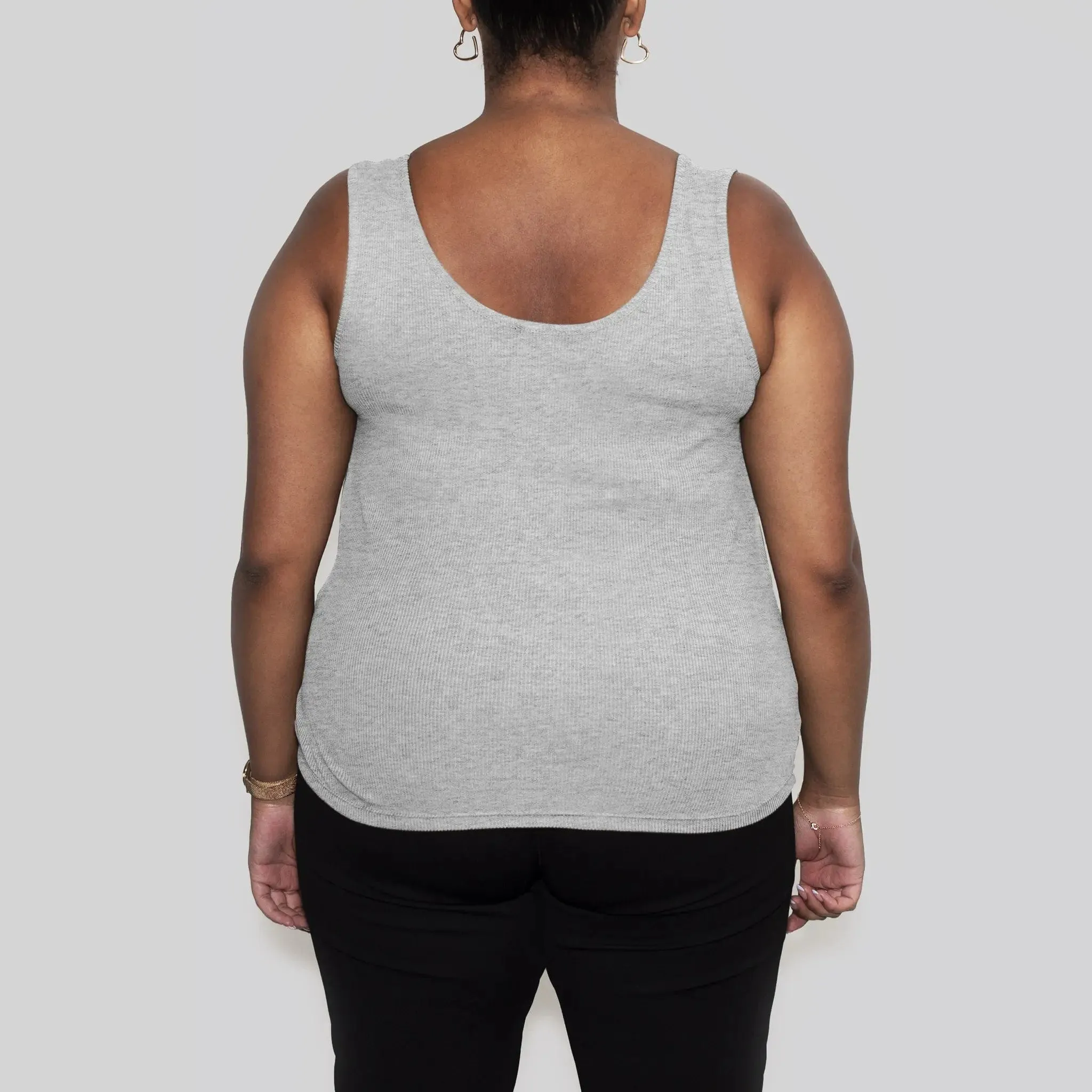 Women’s Recycled Cotton Tank Top, Heather Grey