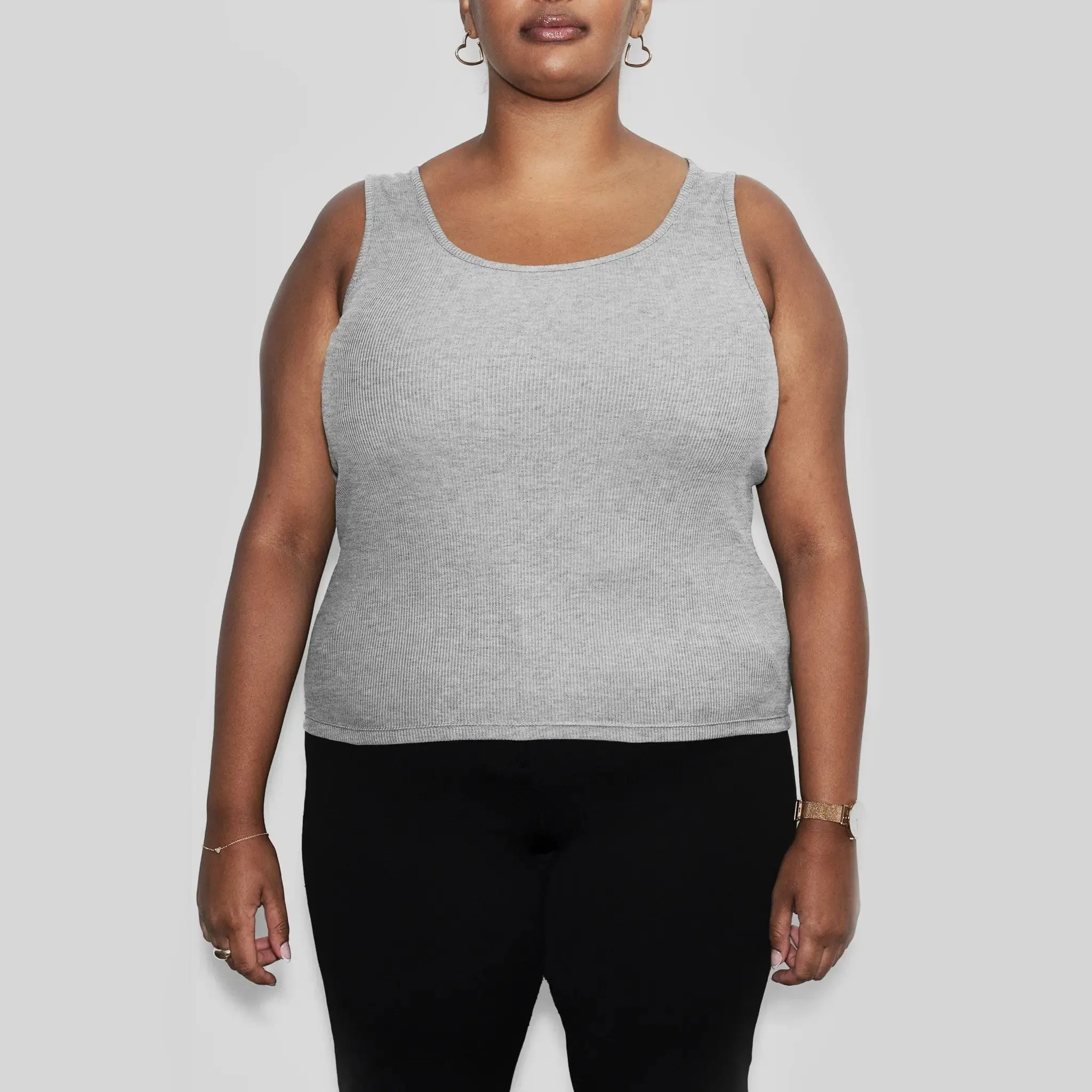 Women’s Recycled Cotton Tank Top, Heather Grey