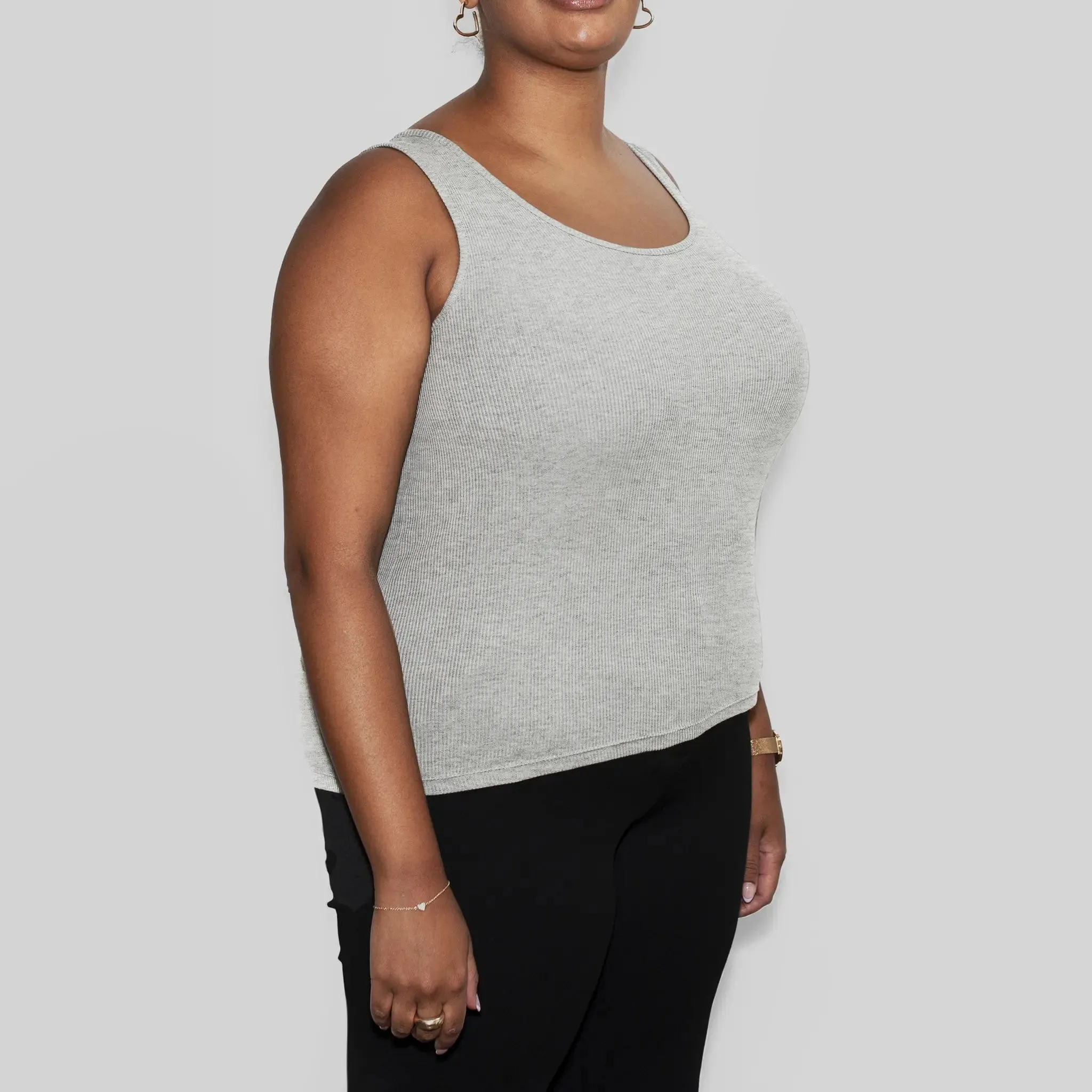 Women’s Recycled Cotton Tank Top, Heather Grey