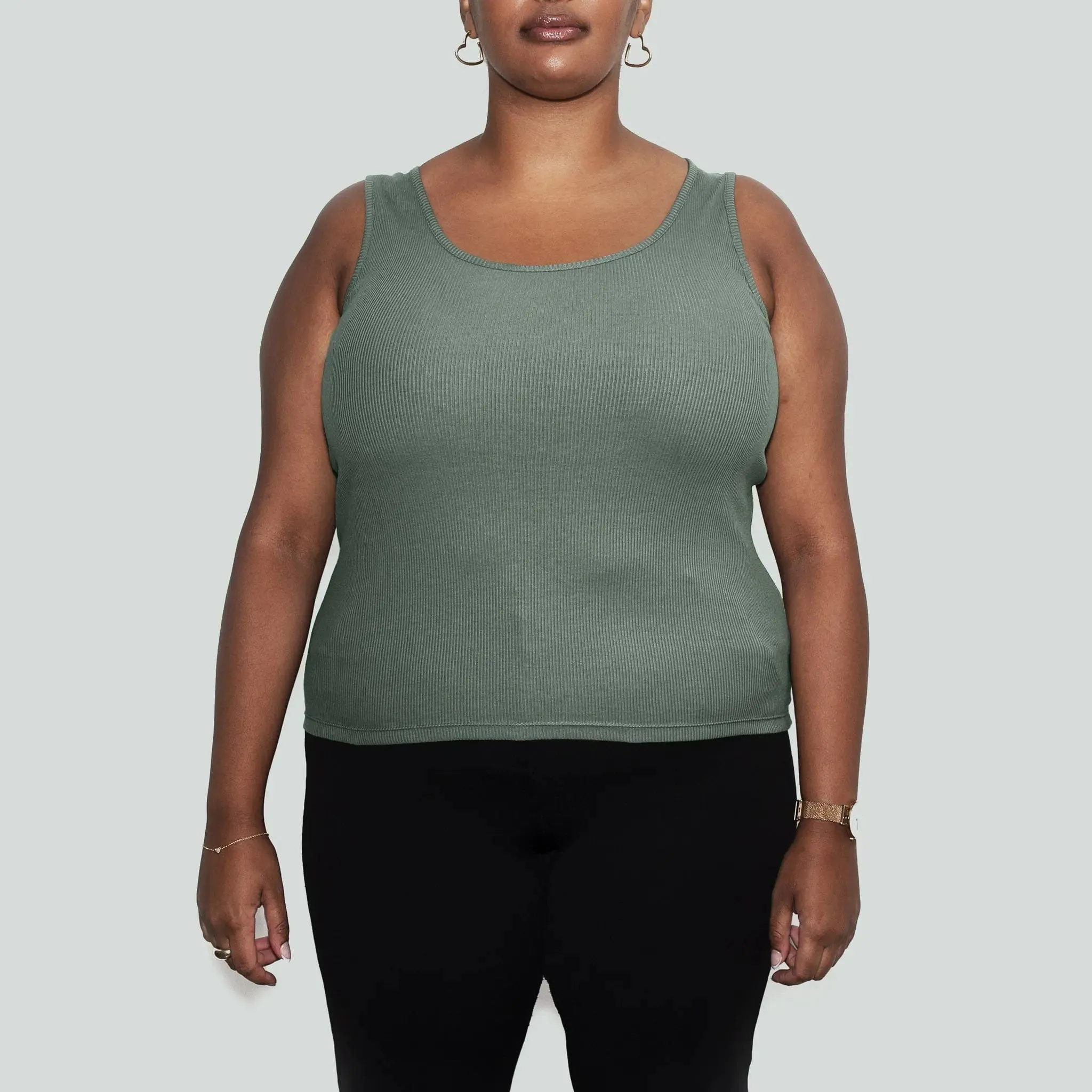 Women’s Recycled Cotton Tank Top, Sage