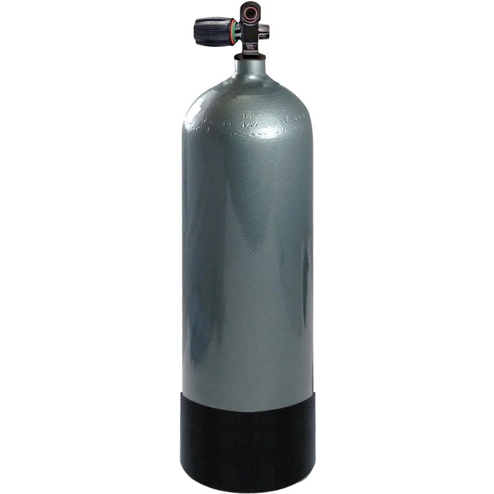 XS Scuba Faber High Pressure Steel Tank - Gun Metal Gray